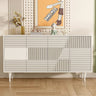 Modern Solid Wood Cabinet with Geometric Design - Elegance Meets Functionality hbs - 4435MUTUKISPACE