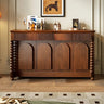 Elegant Solid Wood Cabinet with Intricate Detailing for Stylish Storage Solutions hbs - 4438MUTUKISPACE
