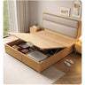 Stylish Multi - Tone Bed with Light Brown, Gray, Orange, Blue Synthetic Leather & Oak - Pine Wood Finish hbzwg - 633MUTUKISPACE