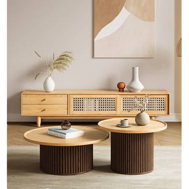 Elegant Brown Oak Coffee Table - Natural Wood Finish for Classic Décor hbzwg - 642MUTUKISPACE