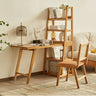 Elegant Oak Wood & Rattan Chair with Comfortable PU Leather Seat hbzwg - 650MUTUKISPACE