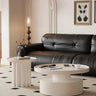 White Round Coffee Table – Elegant Modern Design for Living Rooms hch - 3093MUTUKISPACE
