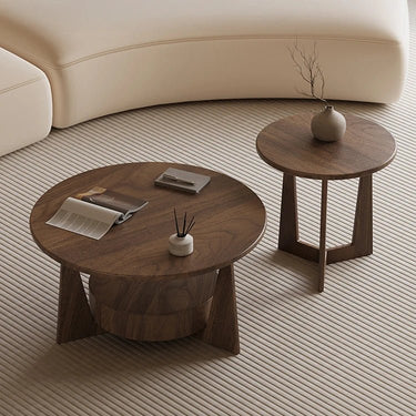 Wood Coffee Table Set – Sleek Finish with Stylish Base for Living Rooms hch - 3098MUTUKISPACE