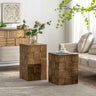 Stylish Bedside Cupboard - Modern Checkerboard Design hdst - 4221MUTUKISPACE