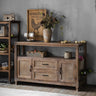 Rustic Cabinet with Woven Details - Stylish Storage Solution hdst - 4222MUTUKISPACE