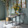 Stylish Tempered Glass Tea Table Set - Perfect for Modern Interiors hdst - 4311MUTUKISPACE