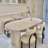 Modern Oval Marble Dining Table - Elegant Design for Chic Interiors hfcjp - 4001MUTUKISPACE