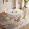 Marble Oak Dining Table – Durable Surface for Seamless Food Prep hfcjp - 4005MUTUKISPACE