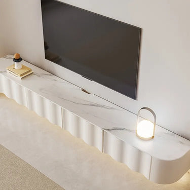 Sleek Marble TV Stand with Storage Drawers - Elegant Modern Design hfcjp - 4006MUTUKISPACE