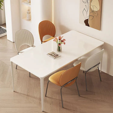 Sleek Marble and Aluminum Alloy Dining Table – Modern Elegance for Your Home hfcjp - 4010MUTUKISPACE