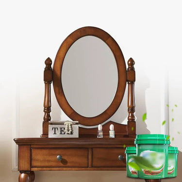 Elegant Solid Wood Makeup Table with Glass Top - Perfect for Your Bedroom Decor hgl - 4337MUTUKISPACE