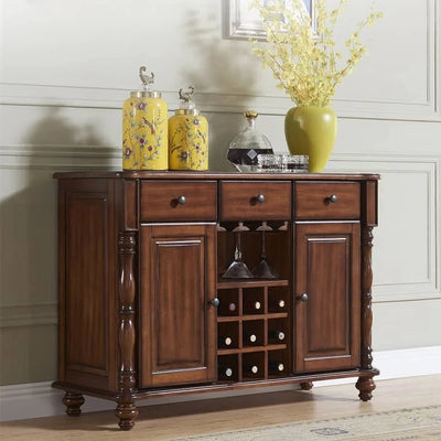 Solid Wood Cabinet with Ample Storage and Classic Design