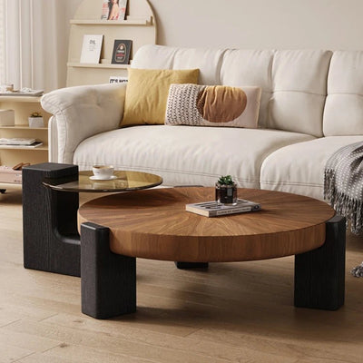 Stylish Multi - Layer Board and Tempered Glass Tea Table - Elegant Living Room Centerpiece hgnzj - 4327MUTUKISPACE