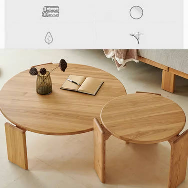 Elegant Natural Ash Wood Coffee Table - Perfect for Modern Living Spaces hjhms - 1043MUTUKISPACE