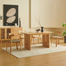 Elegant Natural Ash Wood Dining Table - Sleek Modern Design hjhms - 1044MUTUKISPACE