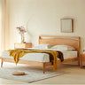 Sleek Bed Frame in Premium Natural Ash and Pine Wood Finish hjhms - 1048MUTUKISPACE