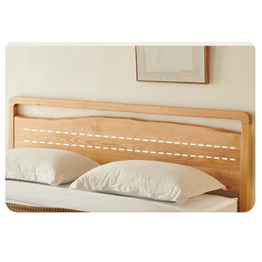 Sleek Bed Frame in Premium Natural Ash and Pine Wood Finish hjhms - 1048MUTUKISPACE