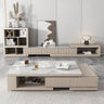 Sleek White Khaki Coffee Table with Sintered Stone Top and Pine Wood Base hjl - 1179MUTUKISPACE