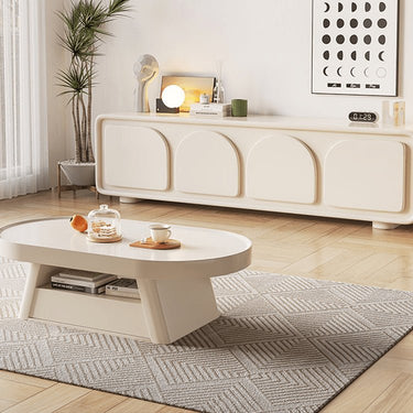 Elegant Beige TV Cabinet - Modern and Stylish Storage Solution for Your Living Room hjl - 1190MUTUKISPACE