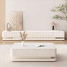 Elegant White and Beige Sintered Stone Coffee Table for Modern Living Spaces hjl - 1195MUTUKISPACE