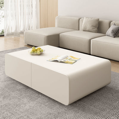 Chic Beige Pine Wood Coffee Table - Modern Elegance for Your Home