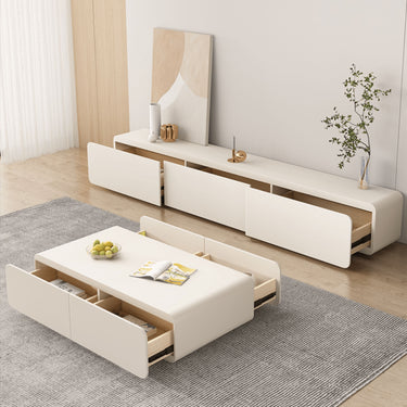 Chic Beige Pine Wood Coffee Table - Modern Elegance for Your Home hjl - 1207MUTUKISPACE