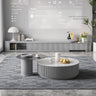 Elegant Coffee Table - Modern Sintered Stone & Pine Wood in White Gray Black hjl - 1211MUTUKISPACE