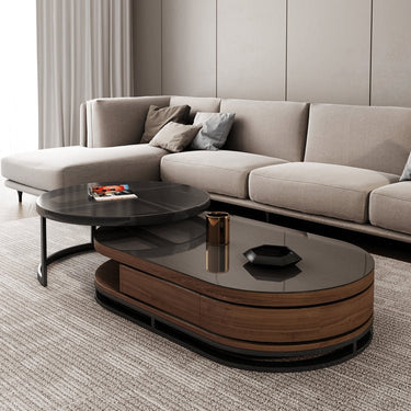 Stylish Brown - Black TV Cabinet for Modern Living Rooms hjl - 1214MUTUKISPACE