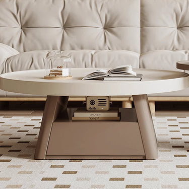 Elegant Beige Brown Coffee Table for Cozy Living Spaces hjl - 1228MUTUKISPACE