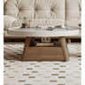 Elegant Beige Brown Solid Wood Coffee Table for Cozy Living Spaces hjl - 1230MUTUKISPACE