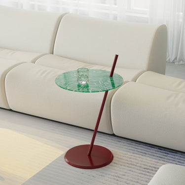Stainless Steel & Glass Coffee Table – Unique Green Modern Design hjzjl - 5198MUTUKISPACE