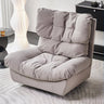 Luxurious Gray Blue Beige Sofa with Pine Wood Frame and Faux Leather Accents - Down Filled Comfort hksc - 978MUTUKISPACE