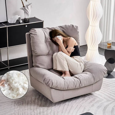 Luxurious Gray Blue Beige Sofa with Pine Wood Frame and Faux Leather Accents - Down Filled Comfort hksc - 978MUTUKISPACE