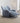 Elegant Blue and Beige Recliner with Dark Pine Wood Finish - Modern Gray and Green Accents hksc - 981MUTUKISPACE