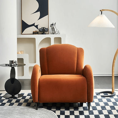 Modern Pine Wood Sofa with Orange and White Cushions - Stylish & Comfortable Seating hksc - 982MUTUKISPACE