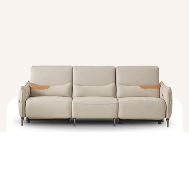 Elegant Orange and White Sofa with Pine Wood Frame and Faux Leather Down Cushions hksc - 985MUTUKISPACE