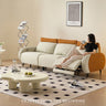 Luxurious Beige Faux Leather Sofa with Elegant Pine Wood Frame hksc - 986MUTUKISPACE