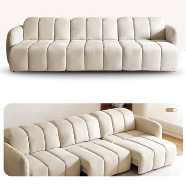 Elegant Beige Faux Leather Sofabed with Premium Pine Wood Frame hksc - 993MUTUKISPACE