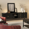 Elegant Ash Wood TV Cabinet with Ample Storage | Modern Home Style hld - 4474MUTUKISPACE