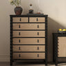 Stylish Ash Wood Multi - Layer Cabinet with Black Accents - Perfect for Modern Interiors hld - 4480MUTUKISPACE