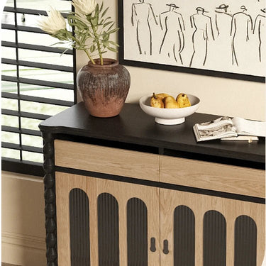 Stylish Ash Wood Cabinet with Glass Accents and Multi - Layer Board Design hld - 4483MUTUKISPACE