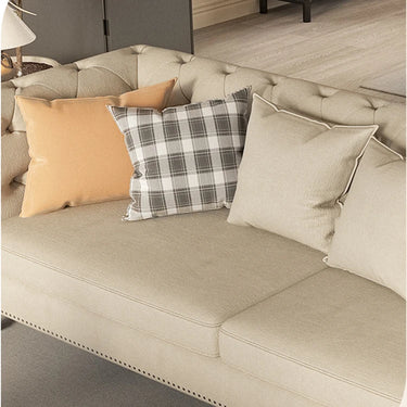 Classic Ash Wood Linen Sofa - Elegant Design for Ultimate Comfort hld - 4485MUTUKISPACE