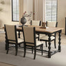 Elegant Cotton - Ramie Dining Chairs with Ash Wood Frame - Set of 4 hld - 4487MUTUKISPACE