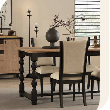Elegant Cotton - Ramie Dining Chairs with Ash Wood Frame - Set of 4 hld - 4487MUTUKISPACE