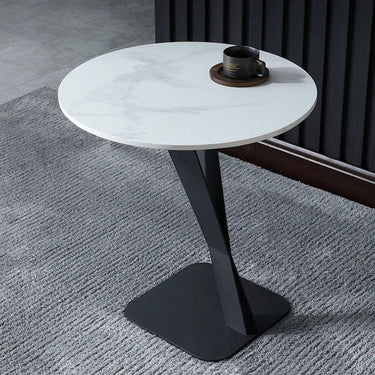 Round Sintered Stone Side Table – Unique Modern Accent for Bedroom or Living Room hldjj - 3019MUTUKISPACE
