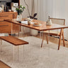 Stunning Natural Cherry Wood Table with Sleek Acrylic Accents - Perfect for Modern Homes hldmz - 707MUTUKISPACE