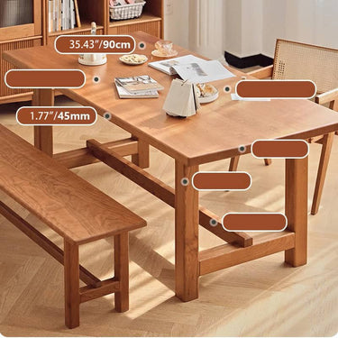 Elegant Natural Cherry Wood Table - Perfect for Modern Interiors hldmz - 708MUTUKISPACE