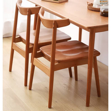 Natural Cherry Wood Chair - Elegant and Durable Seating for Your Home hldmz - 714MUTUKISPACE