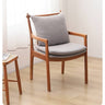 Elegant Oak & Cherry Wood Chairs with Plush Foam Cushioning - Premium Cotton & Linen Upholstery hldmz - 722MUTUKISPACE