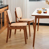 Natural Cherry Wood Chair with Rattan Backrest hldmz - 723MUTUKISPACE